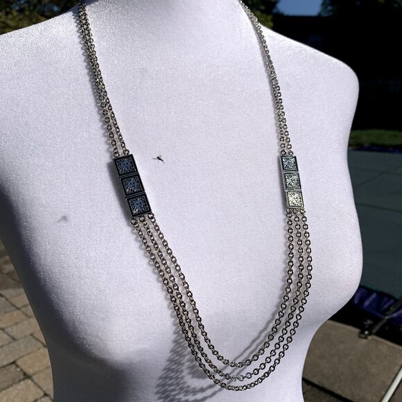 Vtg Elegant Anne Klein 2-3 Strand Long Necklace - Picture 1 of 10